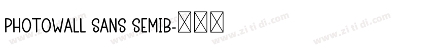 PhotoWall Sans Semib字体转换
